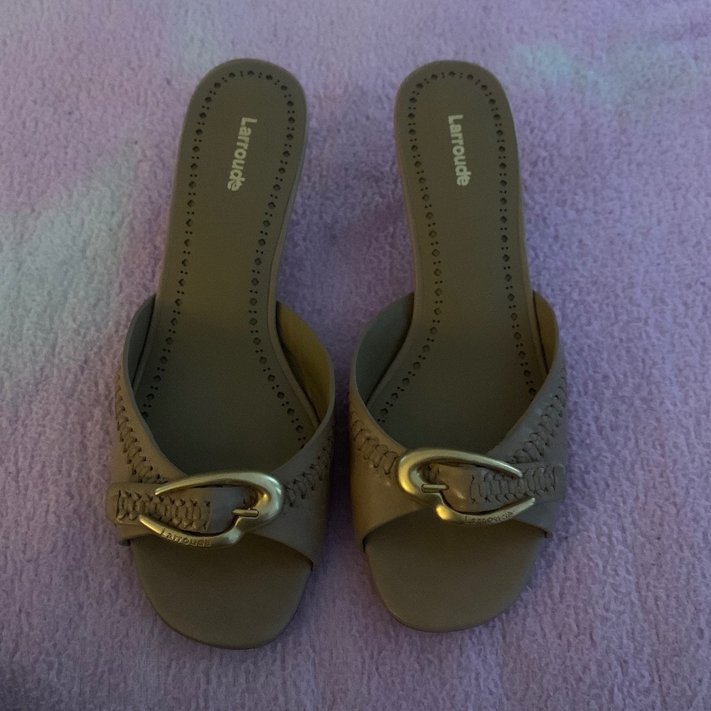 Hazelnut Leather Mule
